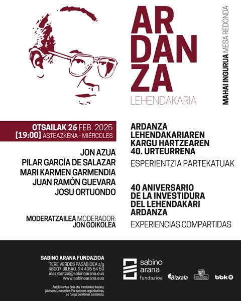 Representantes de diferentes ámbitos de la sociedad vasca acudirán al acto por el 40 aniversario de la investidura del Lehendakari Ardanza