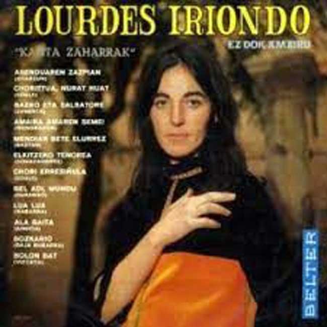 Lurdes Iriondo, cantante y escritora