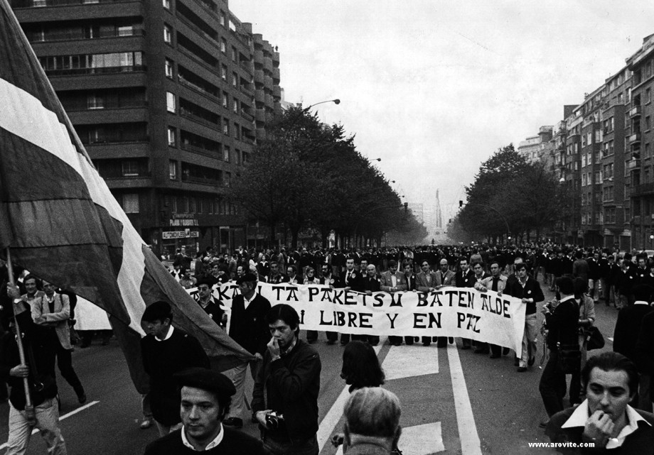 Manifestazioa Bilbotik 1978ko urriaren 28an.